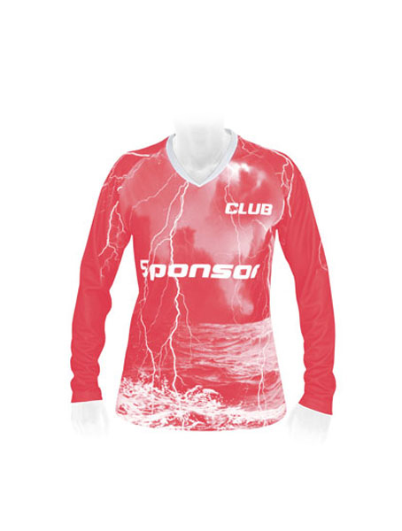 LS JERSEY SOCCER V-COLLAR WOMEN — custom long sleeve by Cindra Enterprises