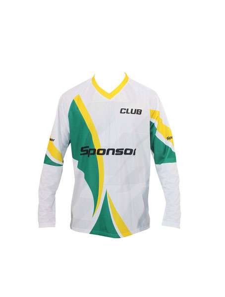 LS JERSEY HANDBALL SIDE INSERTS V-COLLAR MEN — custom long sleeve by Cindra Enterprises